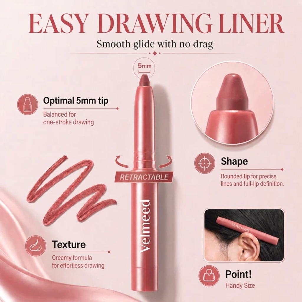 Easy Glide Lip Liner — Creamy, Blendable Color with Smooth Application, Summervibes