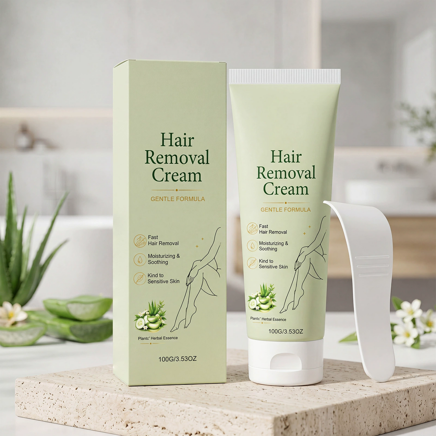 Natural Gentle Hair Removal Cream | For Women & Men, Sensitive Skin