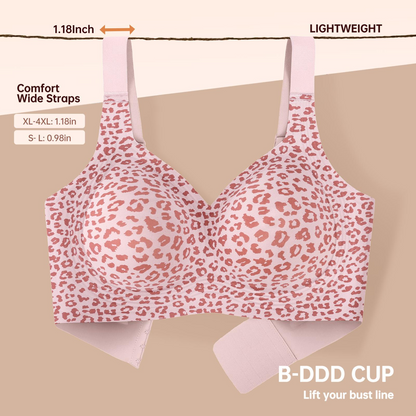 🏆LAST DAY SALE 70% OFF 🔥Super Firming Leopard Print Jelly Bra | Women Wirefree Bras 👍No More Sagging Breasts