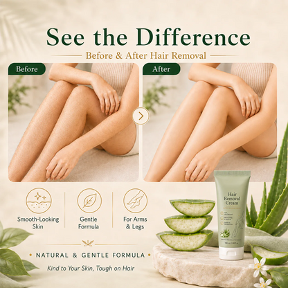 Natural Gentle Hair Removal Cream | For Women & Men, Sensitive Skin