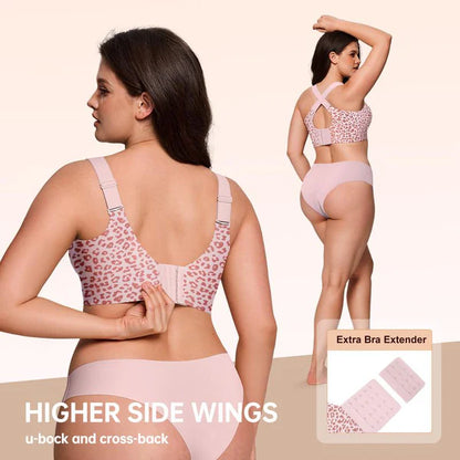 🏆LAST DAY SALE 70% OFF 🔥Super Firming Leopard Print Jelly Bra | Women Wirefree Bras 👍No More Sagging Breasts