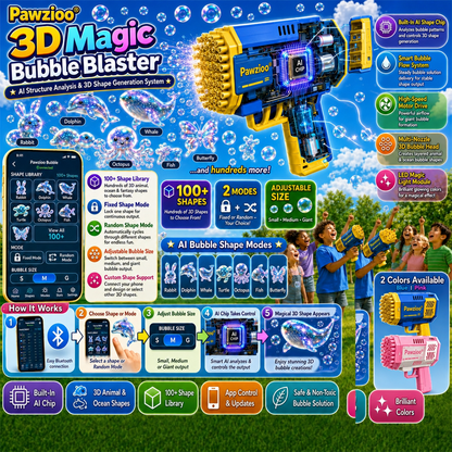 Pawzioo® Super 3D Bubble Magic Concentrate —— Animal & Ocean Fantasy Theme