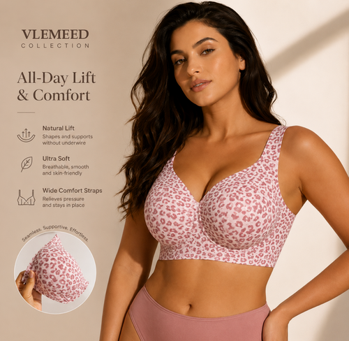 🏆LAST DAY SALE 70% OFF 🔥Super Firming Leopard Print Jelly Bra | Women Wirefree Bras 👍No More Sagging Breasts
